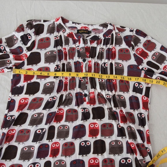 Reborn Owl Print Tunic Blouse - Picture 10 of 12